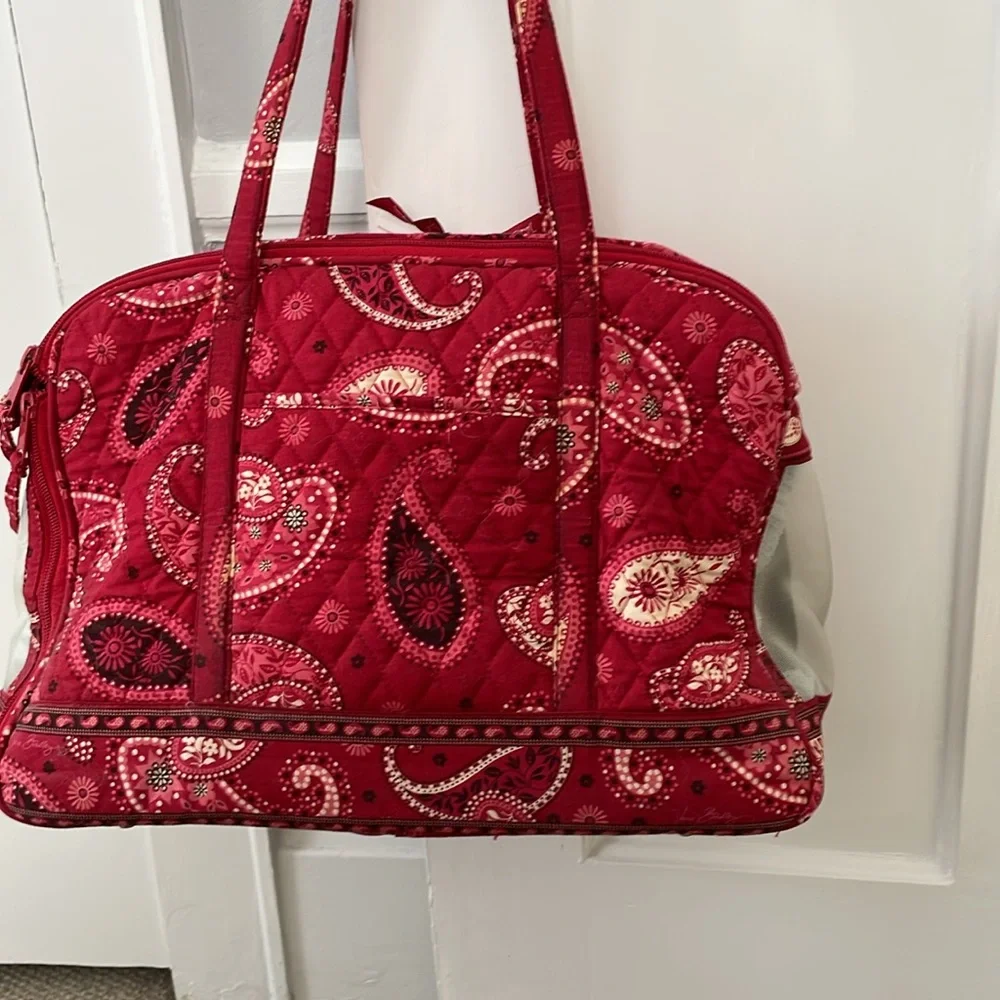 Vera Bradley Red Paisley Dog Carrier/Handbag